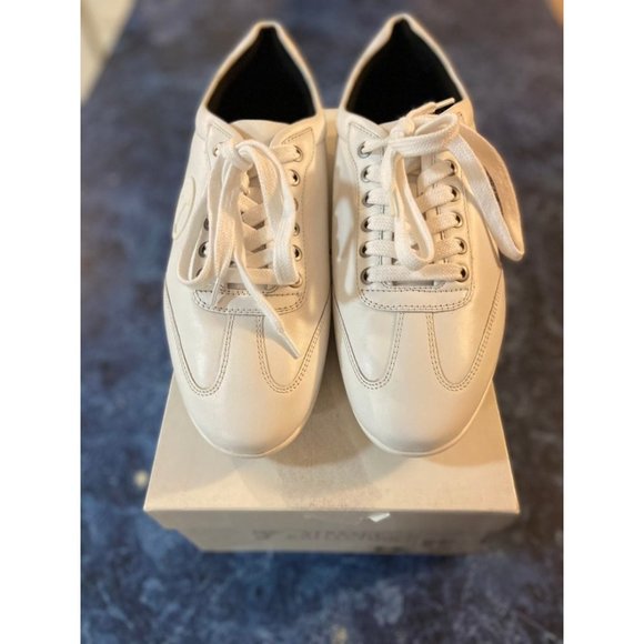 VERSACE COLLECTION SCARPE WHITE LEATHER - Picture 2 of 9